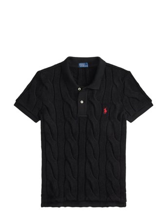 Polo Ralph Lauren | Cable-Knit Cotton Polo Shirt | L