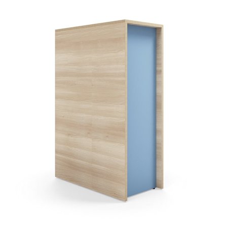 Tiered stage seating module TOGETHER, 1200x800x400 mm, ash, sky blue