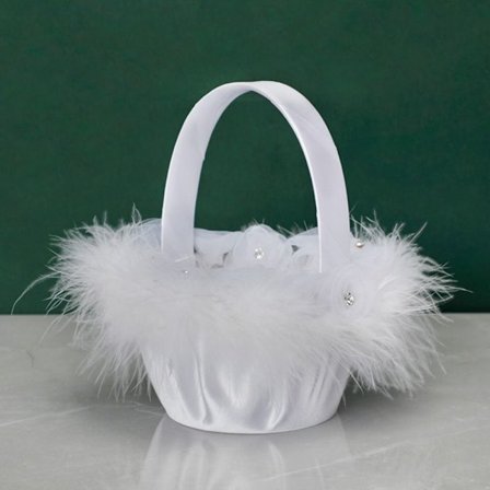 Valkoinen kukka tyttöjen kori Hääkori 3 3