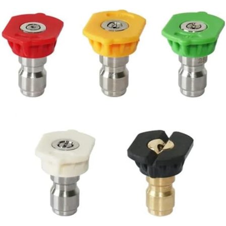 5 suuttimen pakkaus, litteä suihku, suora suihku ja vaahto yhteensopiva PRO- ja DORSAL-RUISKUN kanssa