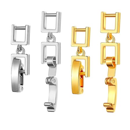 Kjede Forlenger Låser 4 Stykker Kobber Materiale Sølv Gull 30mm Lengde