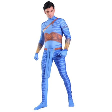 Avatar Cosplay-kostume Halloween Jumpsuit for voksne til børn