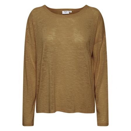 Saint Tropez, Knit Blouse Bruin, Dames, Maat:L