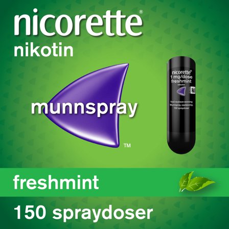 Nicorette 1mg/dose munnspray freshmint 150 doser