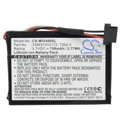 Batteri til Navigator, GPS for Mitac Mio Moov 400, Mio Moov 405, MIO 4190 og andre.