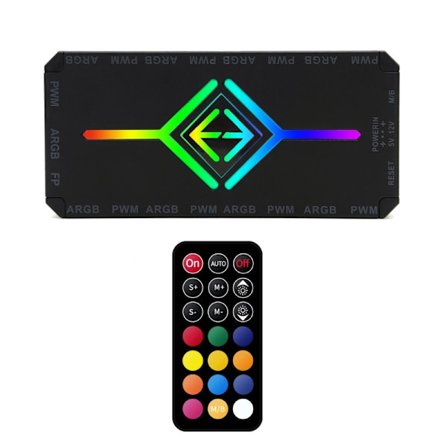 ARGB PWM Fan Hub 5V 3PIN ARGB 4PIN PWM RGB Case Fan Hub Controller SATA Power Input 8 Port Adapter för ARGB PWM Fan