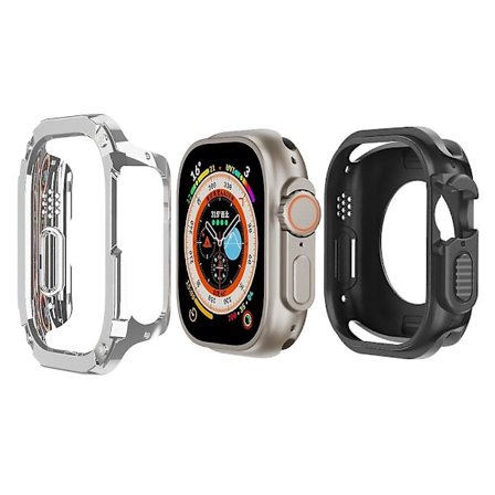För Apple Watch Ultra 49mm Klockfodral PC+TPU Anti-Repskydd