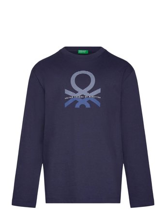 T-Shirt L/S Tops T-shirts Long-sleeved T-shirts Navy United Colors Of Benetton