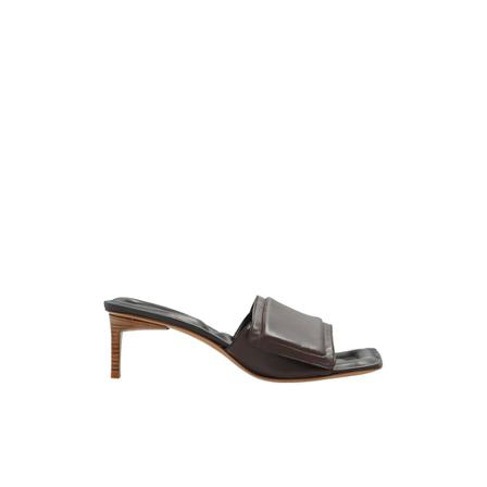 Jacquemus, Piscine leather mules Bruin, Dames, Maat:38 EU