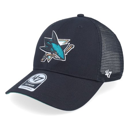 47 Brand - NHL Schwarz adjustable Cap - San Jose Sharks Branson Mvp Black Trucker @ Hatstore