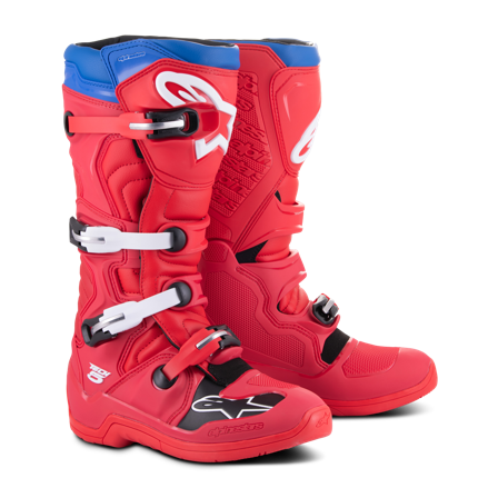 Buty Cross Alpinestars Tech 5 Jasnoczerwony/Ciemnoczerwony/Alpine Blue 45,5