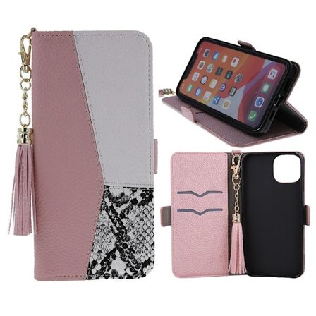 Oppo A17 - Smart Charms Case Mobile Wallet Pink