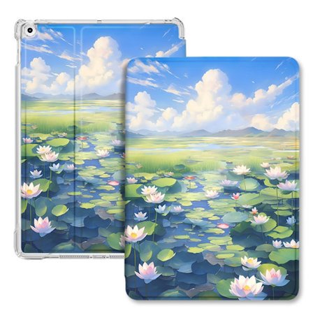 Fodral för iPad 2025 Air7 11" Baksida Airbag: Swamp Lotus 10" Silikon Full Airbag