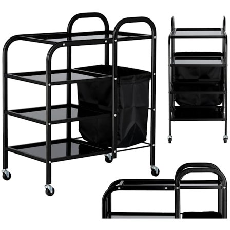 Hjälpreda kosmetisk frisör till salong 1236 universell skåp vagn rullbord med korg