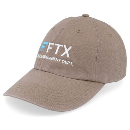 Iconic - Beige unconstructed Keps - FTX Risk Management Beige Dad Cap @ Hatstore