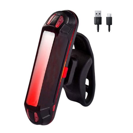 Oppladbar baklykt vanntett sykkelbaklykt sikkerhetsbaklykt for utendørseventyr