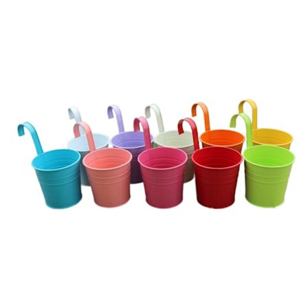 Krukblomma, Tennsmall hink tennkruka, Balkongkruka, Dekorativ liten kruka