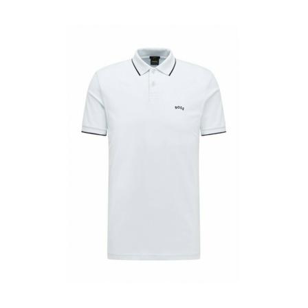 Hugo Boss - Pikétröjor - Vit - Herr - Storlek: L, Herr, Storlek: L