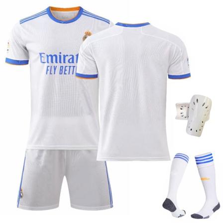 21-22 Real Madrid kotipaita nro 7 Ronaldo Madrid vieraspaita Mbappe nro 7 jalkapalloasu joukkueasu harjoitusasu nro 9 Protective Socks and Gear L