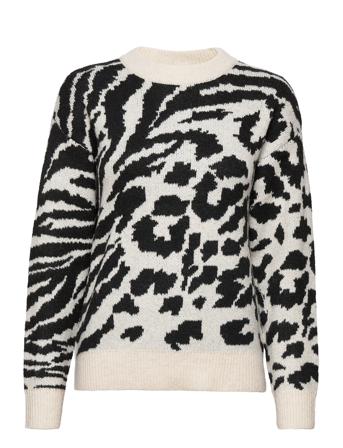 Vialira O-Neck L/S Jacquard Knit Top/Su Patterned Vila