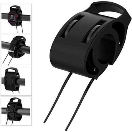 Sykkelklokkeholdersett i silikon, sykkelstyreholder med sterk brakett kabelklemme for Garmin Forerunner-klokkekolleksjon