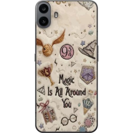 Yhteensopiva Puhelinkuori Nothing Nothing CMF Phone 1 Kirjailtu taianomainen kuvaus, jossa on symboleja, lainauksia ja satumaailmaa, joka on inspiroit