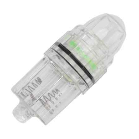 LED Fiskelys for dyptvannsfiske - AA Batteridrevet, Transparent Plast, Grønn, for Saltvann og Ferskvann