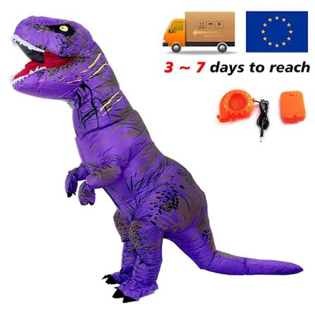 T-rex Ilmapuku Tyrannosaurus Dinosaurin Puku Lapsille ja Aikuisten Roolileikkiin Hieno Halloween Maskotti Juhla Asuste Purple Fit Height 150-200cm