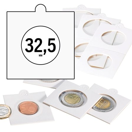 Leuchtturm MATRIX hvide mynthållare til mønt Ø 32,5 mm - 25 stk.