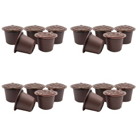 20 stk. serie rustfritt stål gjenbrukbare kaffekapsler for maskiner (B)