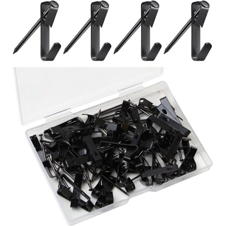 100 Stycken Tavelramar Krokar Nubb Nålar Hängare Väggupphängning Anslagstavla Krokar med Spikar Nubb Nålar Hängande Krokar