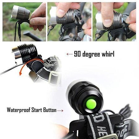 Pyörän etuvalo T6 LED, vedenkestävä pyöräilylamppu