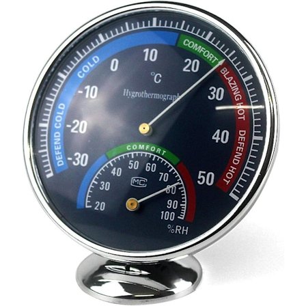 Temperatur- och fuktighetsmätare Inomhus Utomhus Hygrometer Termometer Analog Monitor