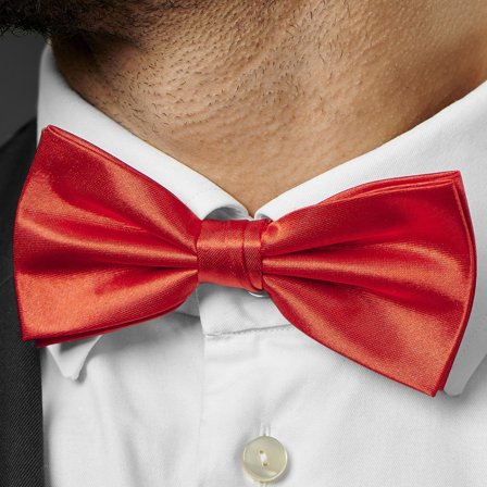 Shiny Red Basic Pre-Tied Bow Tie for Men - Pre-tied bow ties