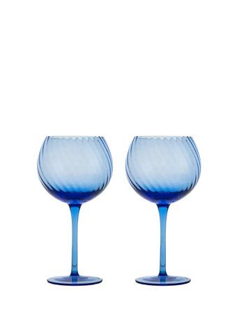 Byon Wine Glass Opacity 2Pcs/Set - Blue - 47 CL