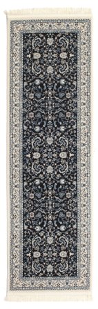 Nain Florentine Bleu Foncé Tapis Corridor Petit Oeko-Tex