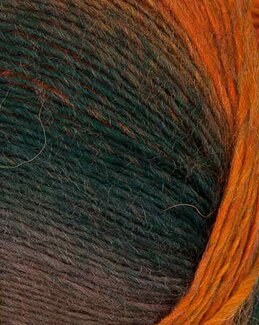 Garn Viking Nordlys 100g Orange/brun