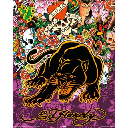 Ed Hardy Poster Black Panther