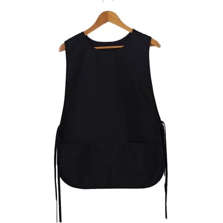 Universal unisex skomakerforkle, kittel med lomme, svart