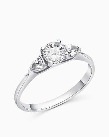 Three-stone Rings Edith 18K White Gold Lab-Grown Diamond 0.30 Carat - Engagement Rings & Wedding Rings from Vanbruun