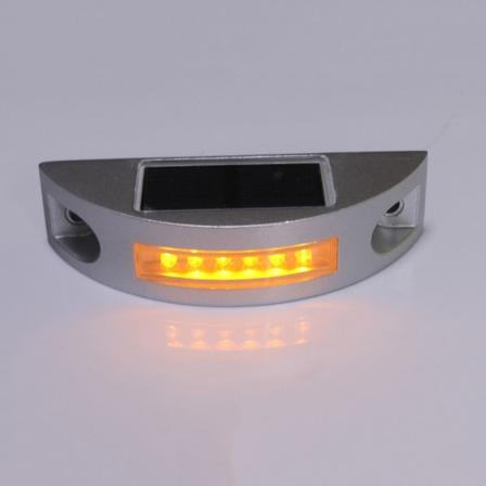 Solar Road Stud Light Trafikkmarkeringslys GULT BLINKER Yellow flashing
