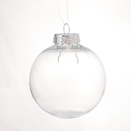 #12 Pakke Klar Plastik Julekugler Fyldbare Kugler til Bryllup Fest#