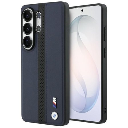 BMW Perforeret stribe-logo MagSafe-etui til Samsung Galaxy S26 Ultra - marineblå