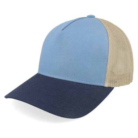 Equip - Beige trucker Czapka Z Daszkiem - Blank Light Blue/Khaki/Navy A-frame Trucker @ Hatstore