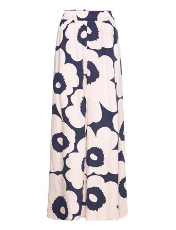 Eranto Unikko Bottoms Trousers Wide Leg Pink Marimekko