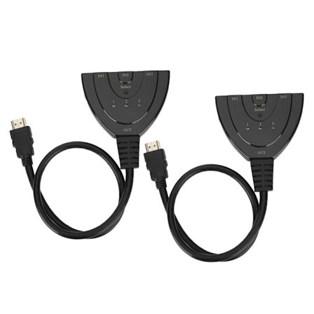 2st HDMI Splitter 3 Portar 4Kx2K Multifunktionell Hub Box Switcher för LCD HD TV