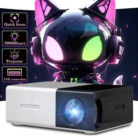 Mini Projektor 1080P HD med 3D Teknologi – USB/AV/IOS/Android Kompatibel