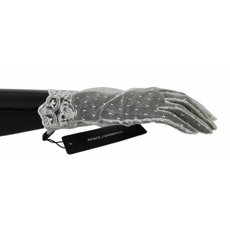 Dolce & Gabbana Gloves , Wit , Dames , Maat: S Handschoenen