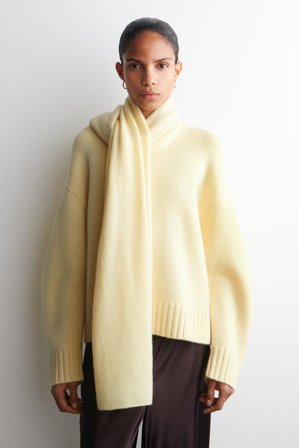COS Men's Cashmere Scarf in Yellow