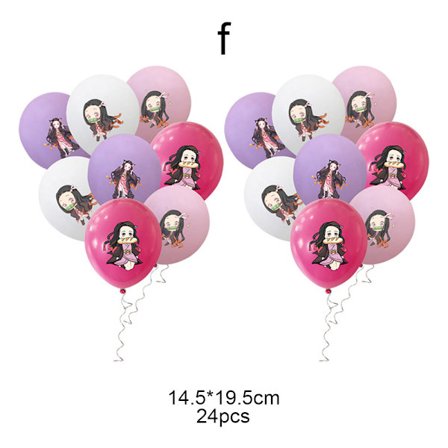 Demon Slayer Birthday Party Supply Tecknad Kamado Nezuko Printed Party Dekor